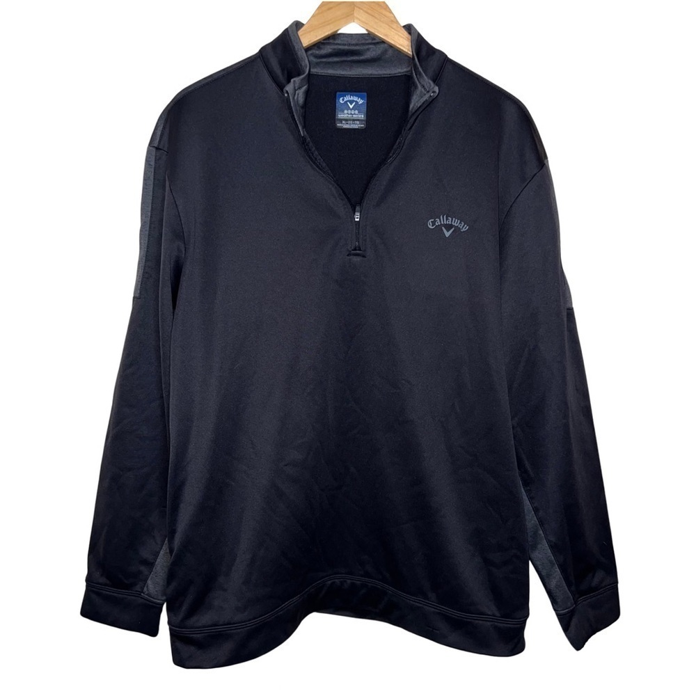 Callaway Weather Series Men’s Black 1/4 Zip Pullover Golf Shirt Jacket Size XL
